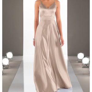 MODERN SATIN BRIDESMAID DRESS